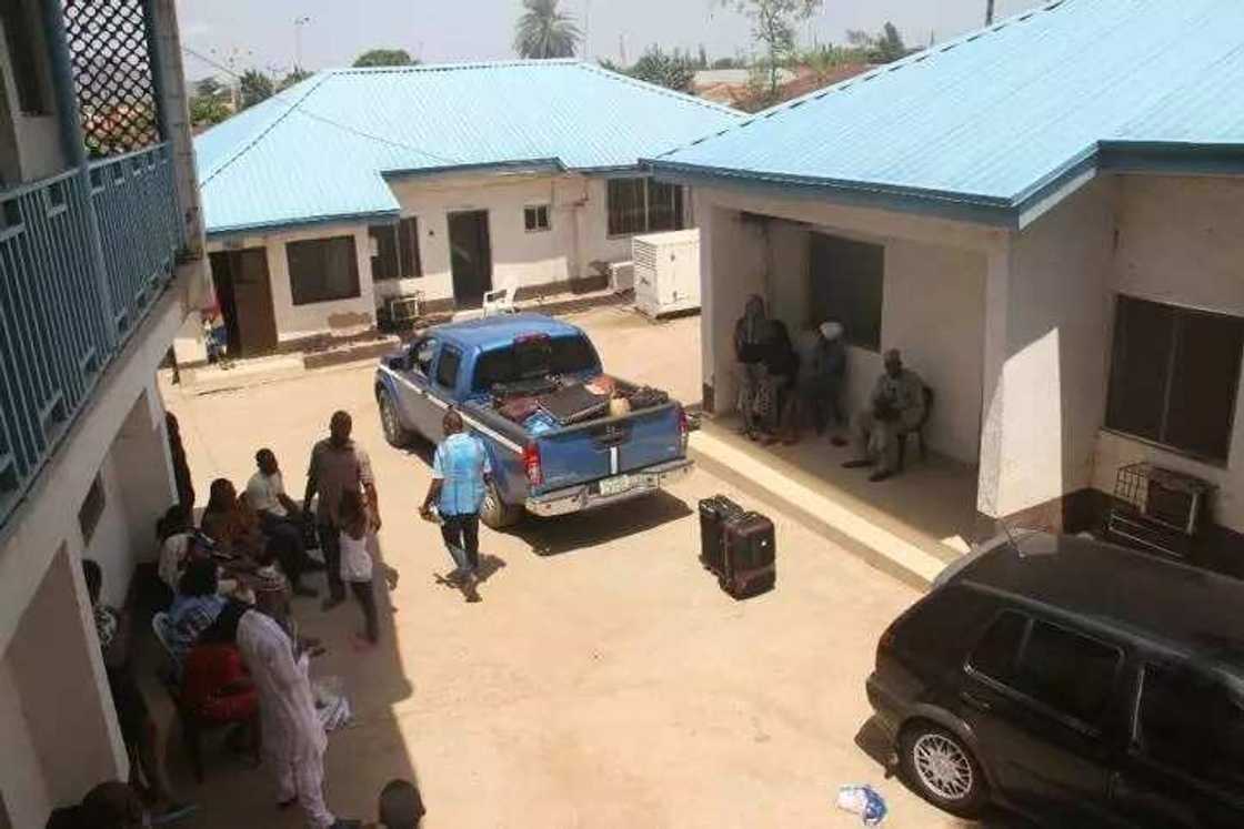 NAPTIP officials at the hotel. Photo source: Akahi NAPTIP officials at the hotel. Photo source: Akahi