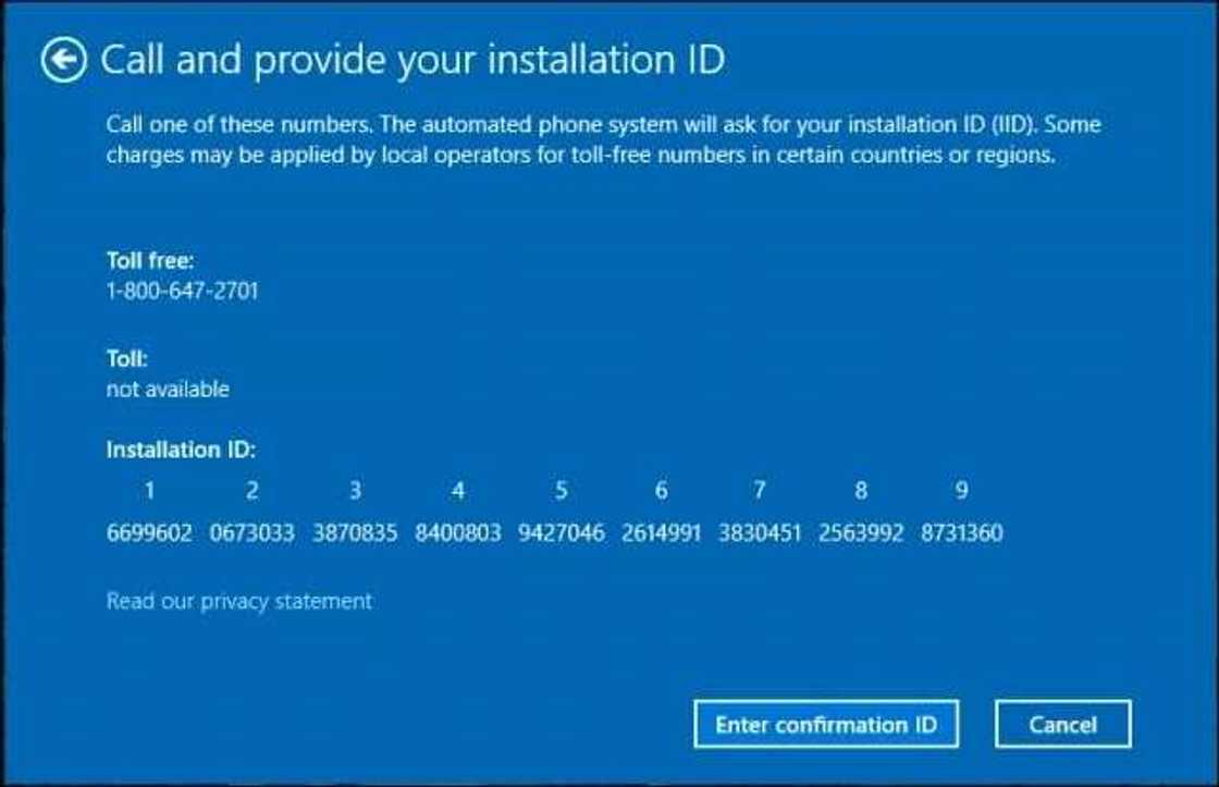 How to activate Windows 8 via phone