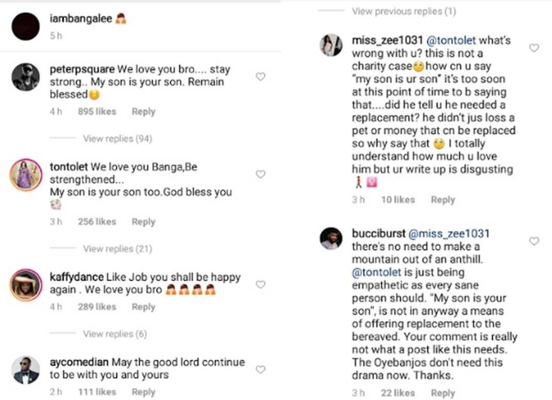 Our son is your son - Peter Okoye and Tonto Dikeh tell Dbanj