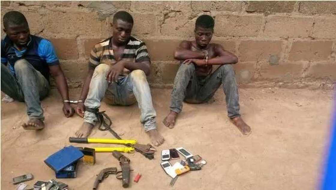 PHOTO: Ogun Police Arrest Three Daredevil Armed Robbers PHOTO: Ogun Police Arrest Three Daredevil Armed Robbers