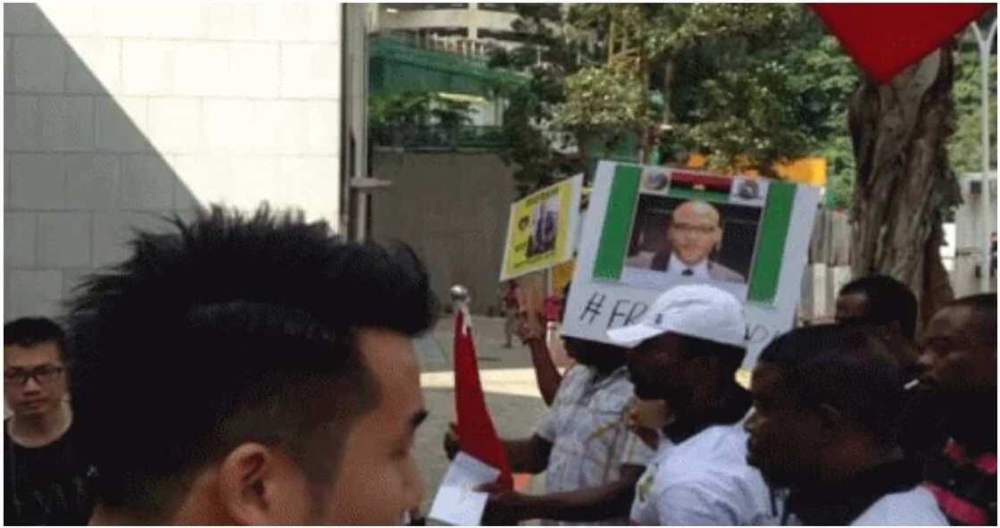 Biafrans Protest In Hong Kong (PHOTOS) Biafrans Protest In Hong Kong (PHOTOS)