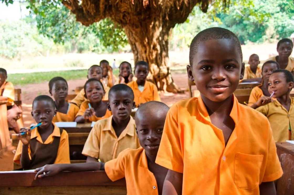 Colourful school uniform in Nigeria Colourful school uniform in Nigeria
