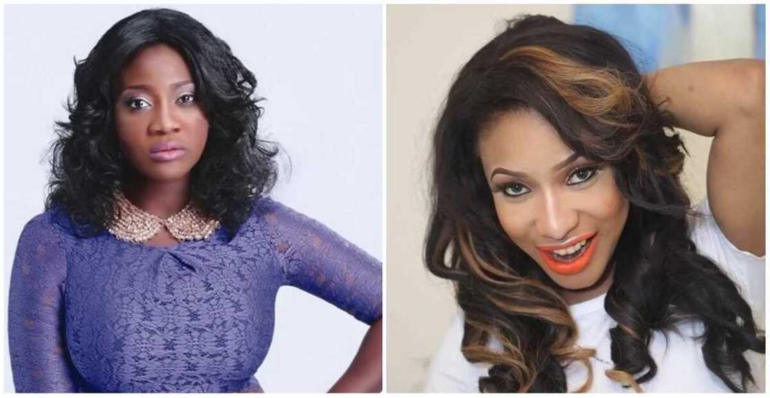 Tonto Dikeh and Mercy Johnson beef