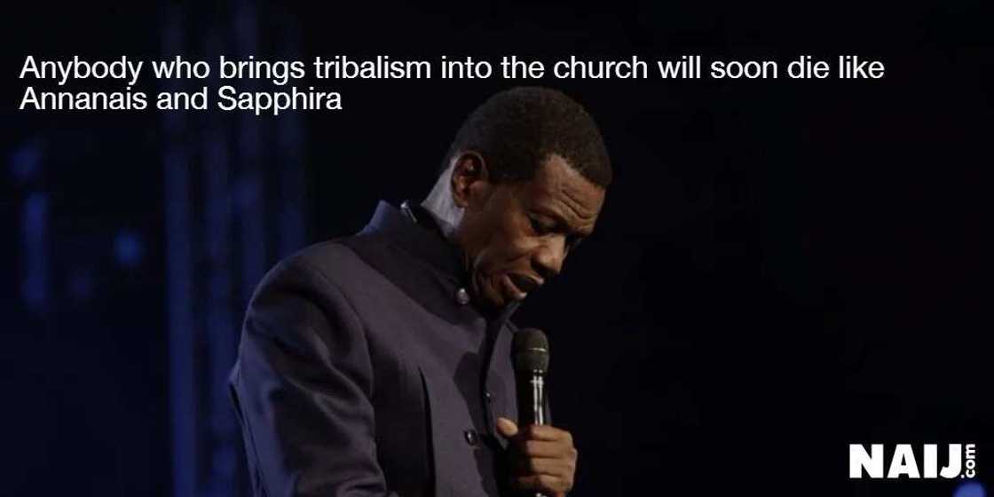 Powerful and controversial quotes from Adeboye Powerful and controversial quotes from Adeboye