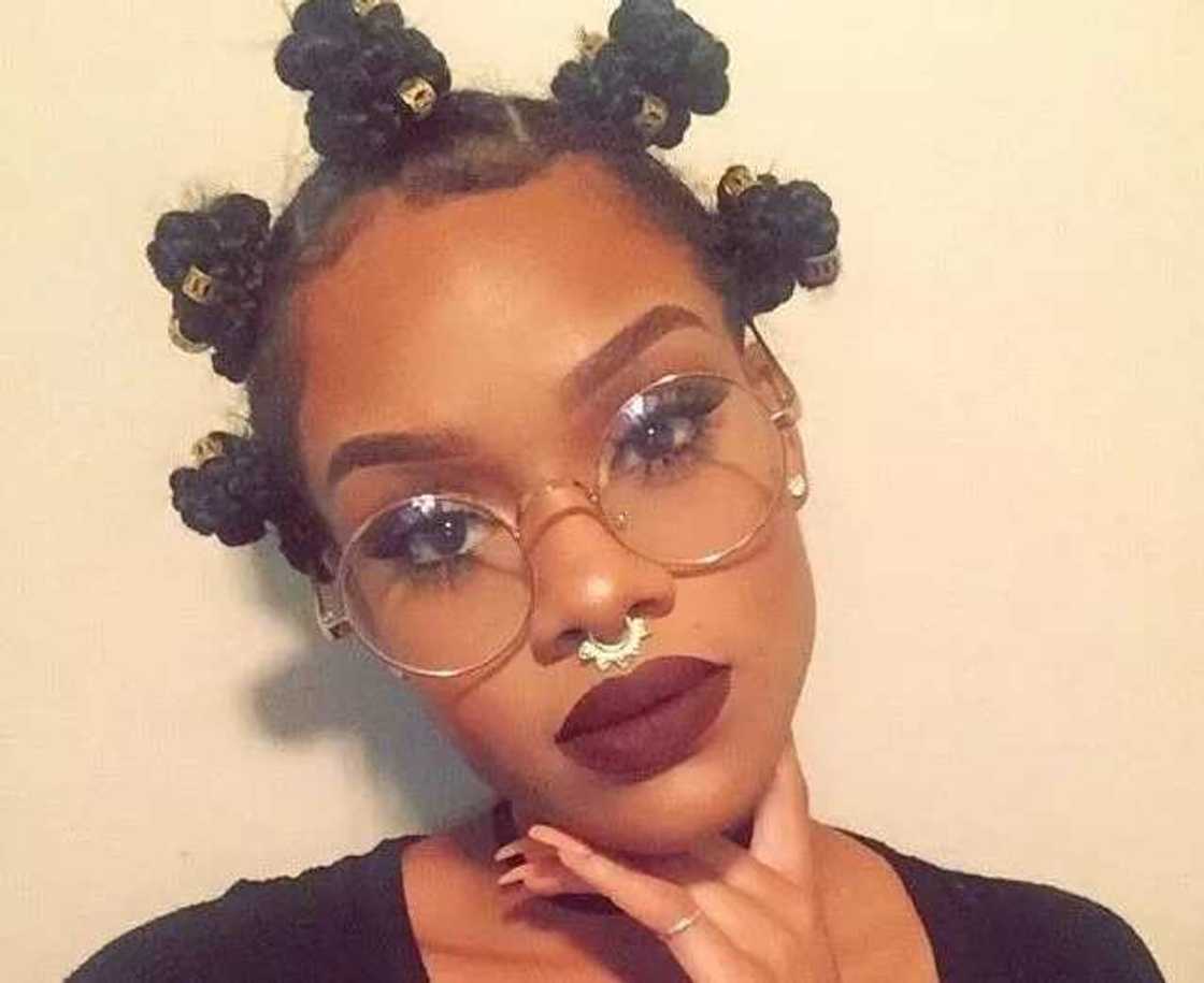 Box braid Bantu knots Box braid Bantu knots