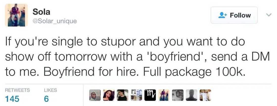 If you're single to stupor, just for N100k you can have a valentine! If you're single to stupor, just for N100k you can have a valentine!