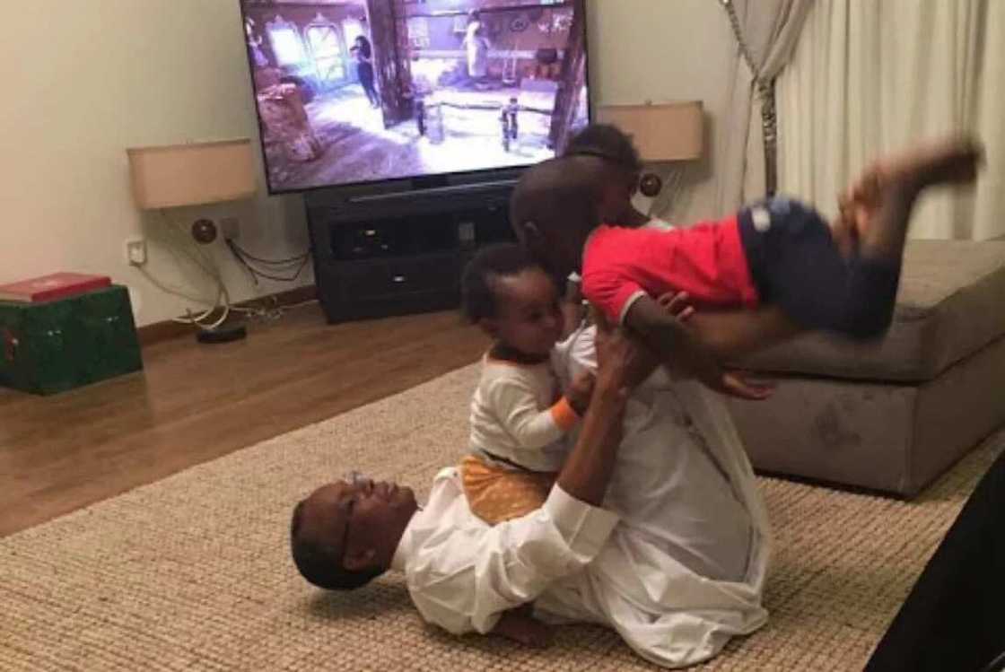 Forget politics, check out cute photos of Governor El-rufai playing with his children Forget politics, check out cute photos of Governor El-rufai playing with his children