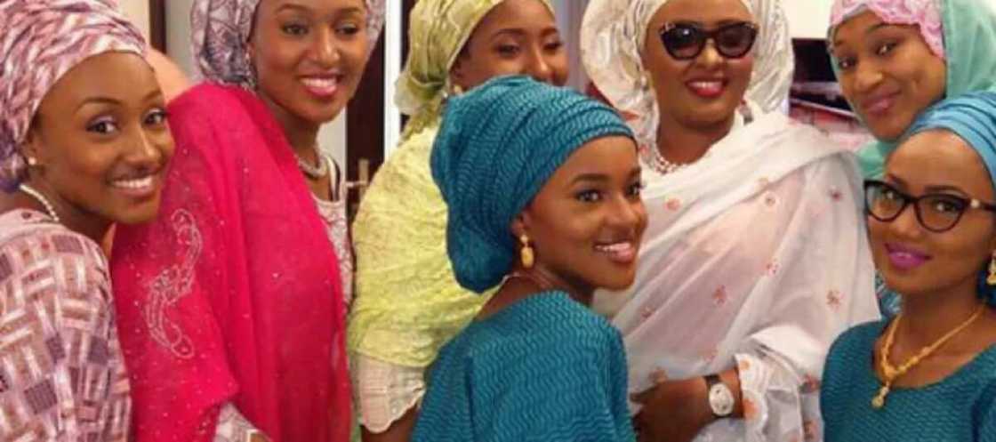 Aisha Buhari and children