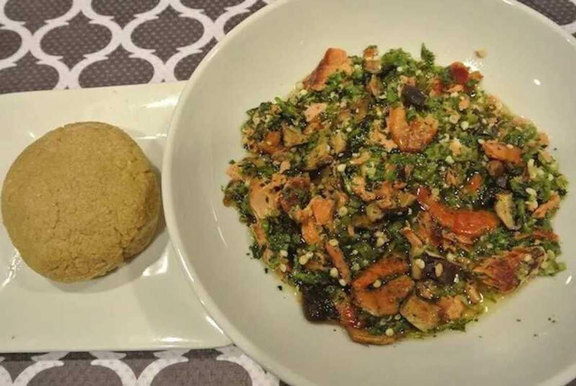 Semovita with Okra Soup top 10 Nigerian dishes for dinner