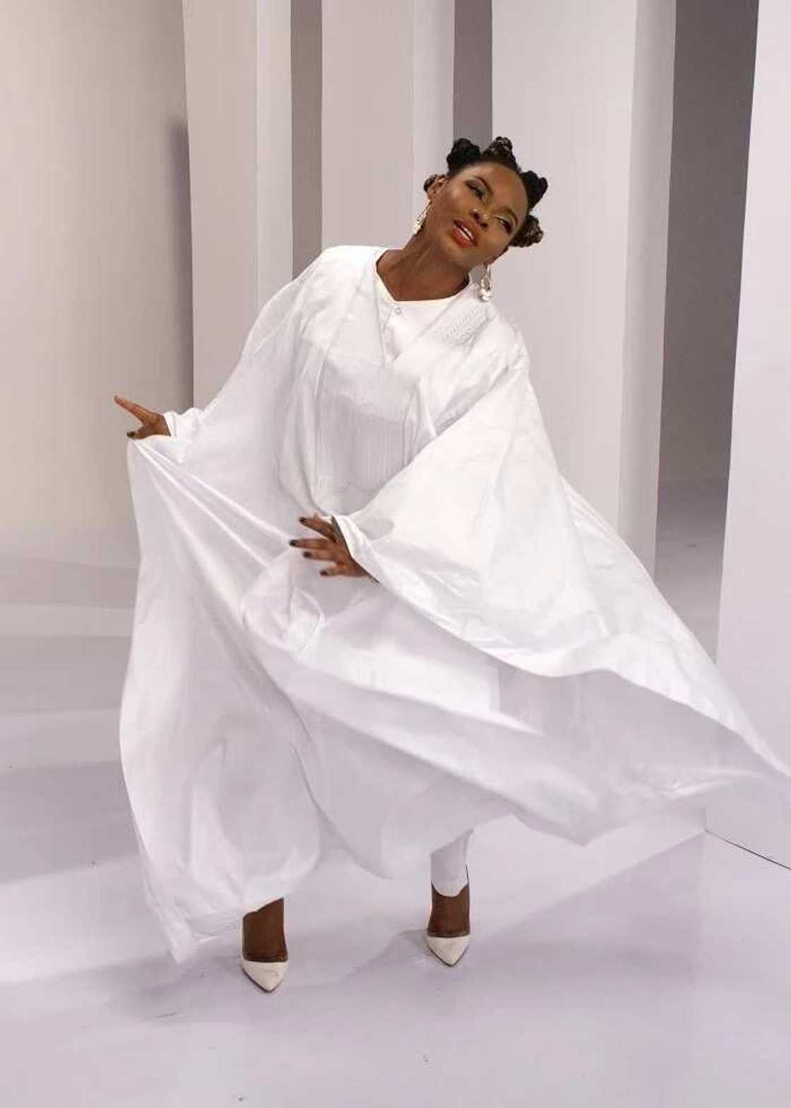 White Agbada style for ladies White Agbada style for ladies