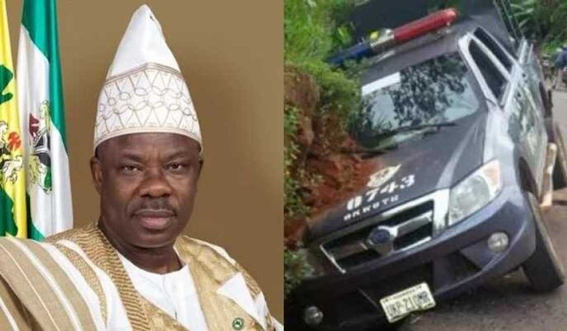 BREAKING: Governor Amosun escapes death in a major accident