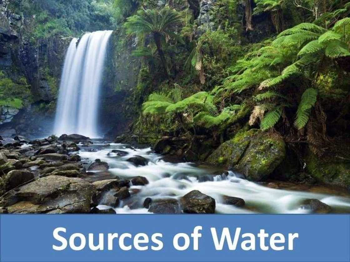 Four sources of water supply