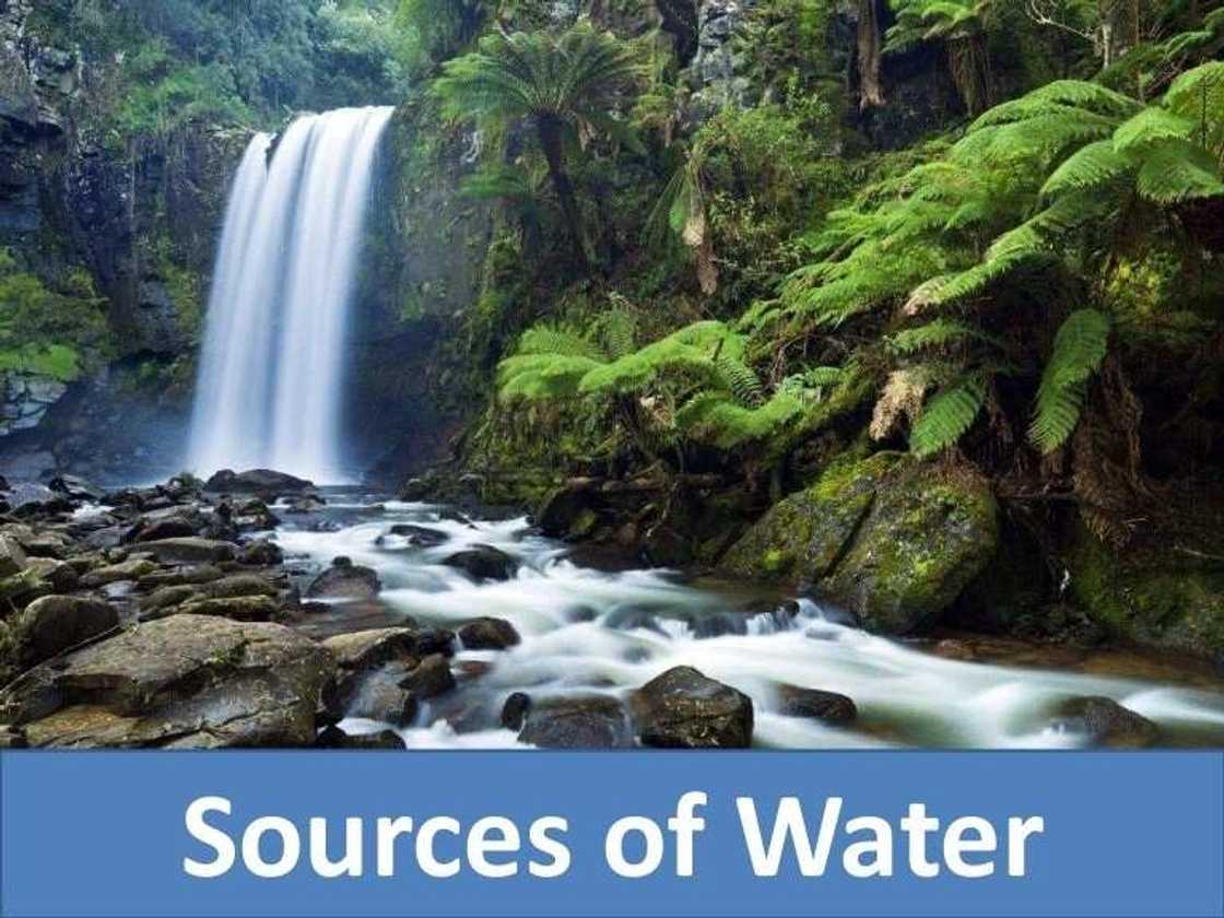 Four sources of water supply Four sources of water supply