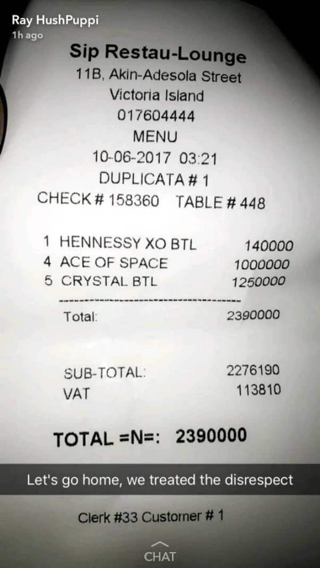 Millionaire Hushpuppi spends over N2.3 million at a club in Lagos (photos) Millionaire Hushpuppi spends over N2.3 million at a club in Lagos (photos)