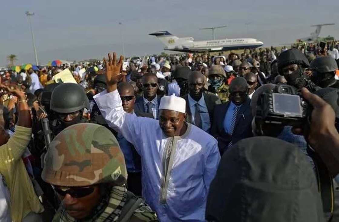 Photonews: See how President Barrow made his triumphant entry into Gambia (Photos)