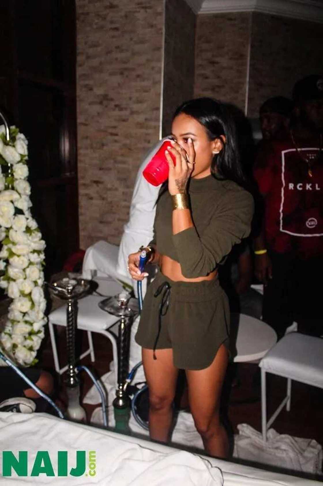 Chris Brown's Ex Karrueche Tran Parties In Abuja (PHOTOS)