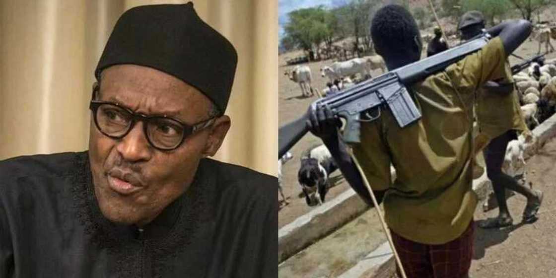 Buhari blames Mali, Libya for Fulani herdsmen attacks Buhari blames Mali, Libya for Fulani herdsmen attacks