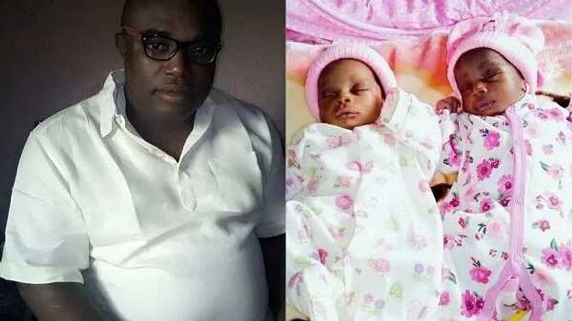 Nigerian man welcomes twins, says Facebook prayers work (photo) Nigerian man welcomes twins, says Facebook prayers work (photo)