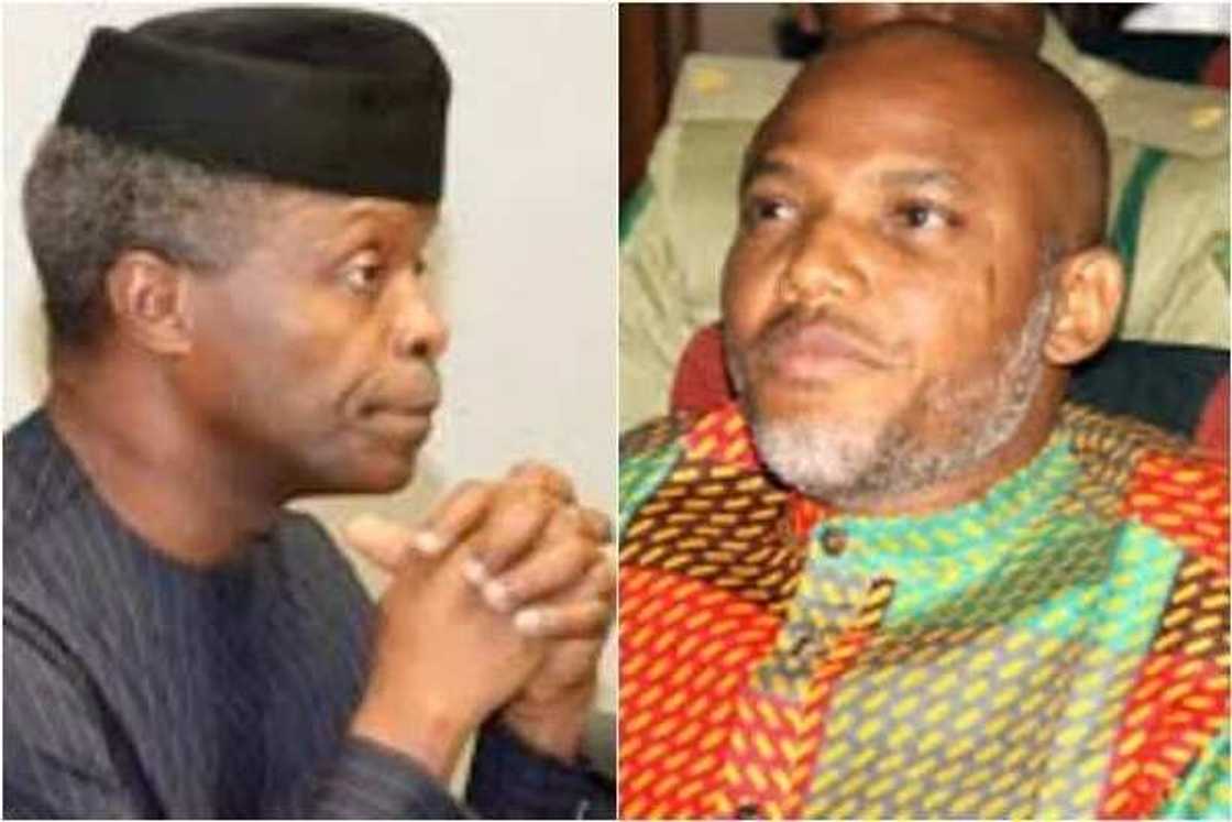 Open letter to Acting President Yemi Osinbajo; Time to release Nnamdi Kanu