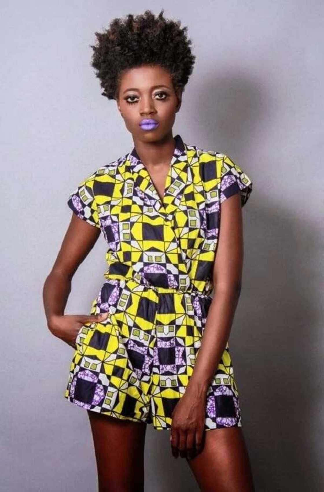 Ankara jumpsuit with shorts