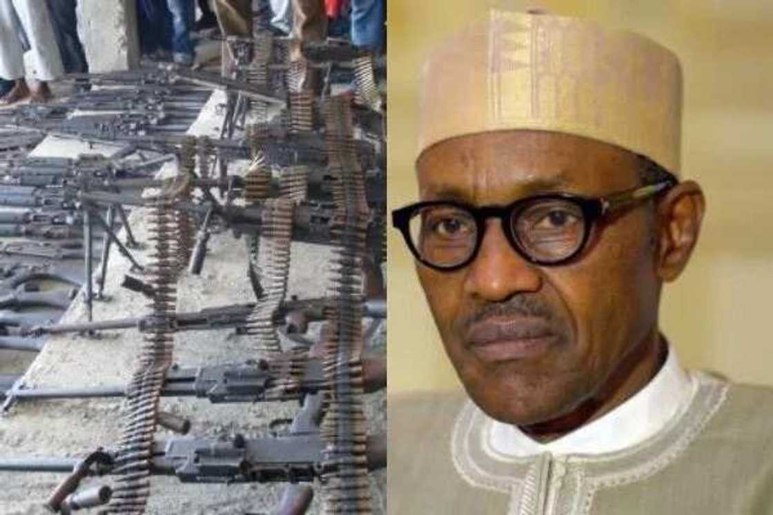 Shugaba Muhammadu Buhari yana duba shawarwari na mika manufofin hurawa-fito ga 'mallaka haramtattun makamai Shugaba Muhammadu Buhari yana duba shawarwari na mika manufofin hurawa-fito ga 'mallaka haramtattun makamai