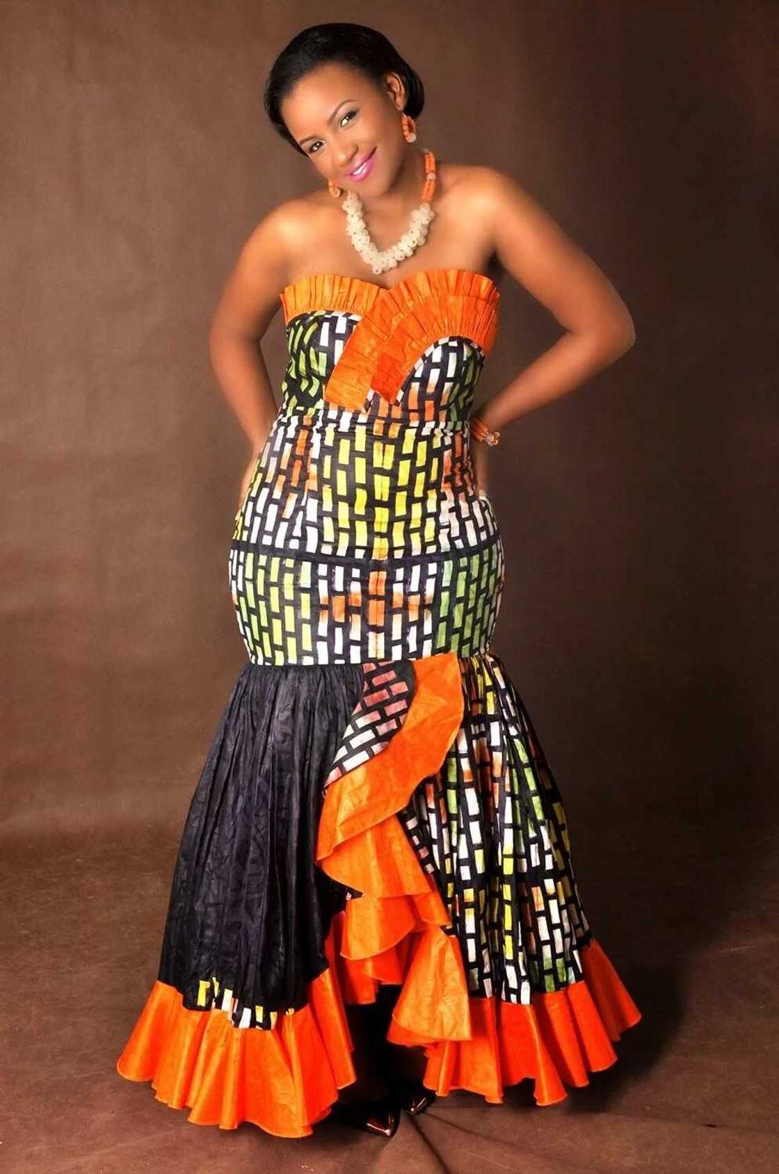 Bright Ankara gown