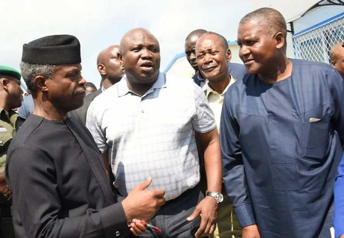 Vice president, ministers visit Dangote Lekki refinery