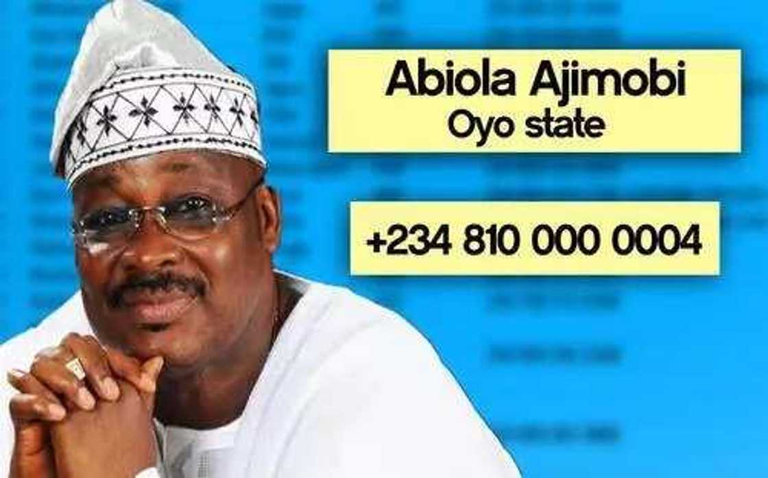 Phone numbers of serving governors in Nigeria published