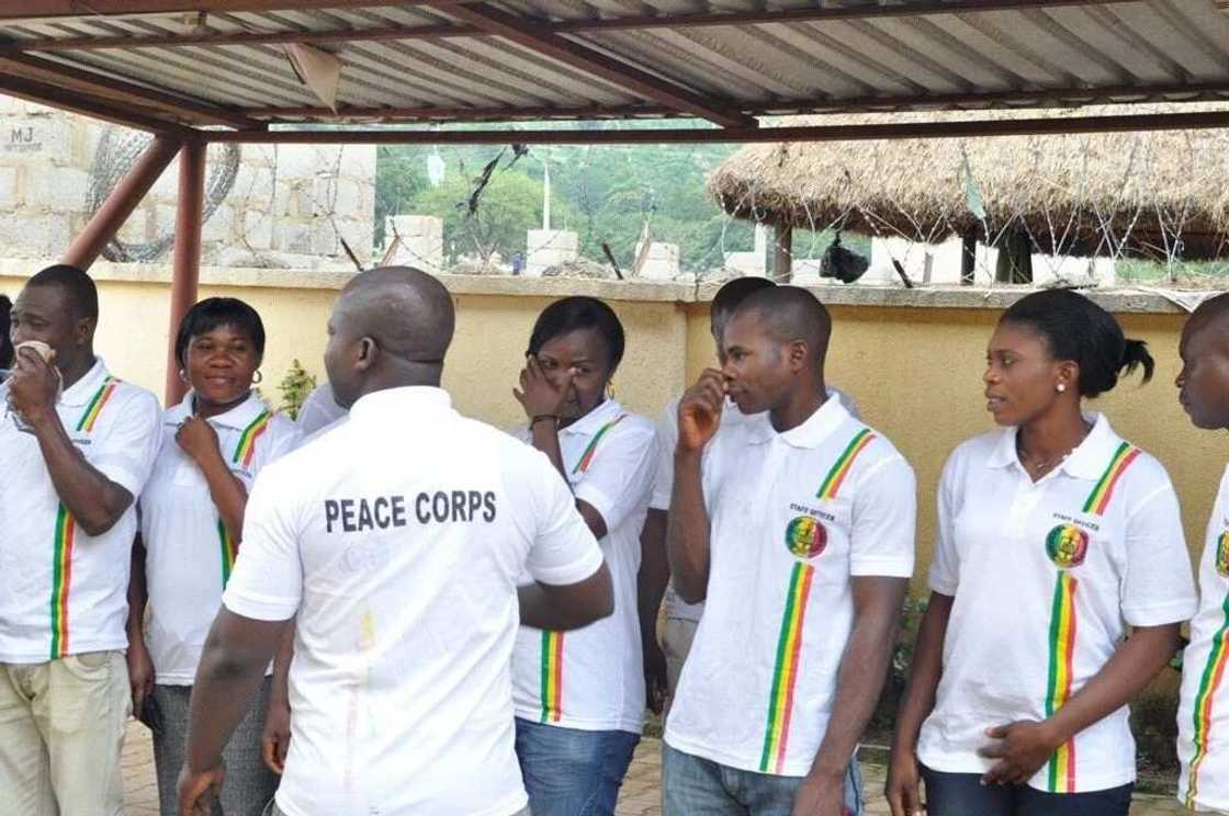 The members of Nigerian Peace Corps