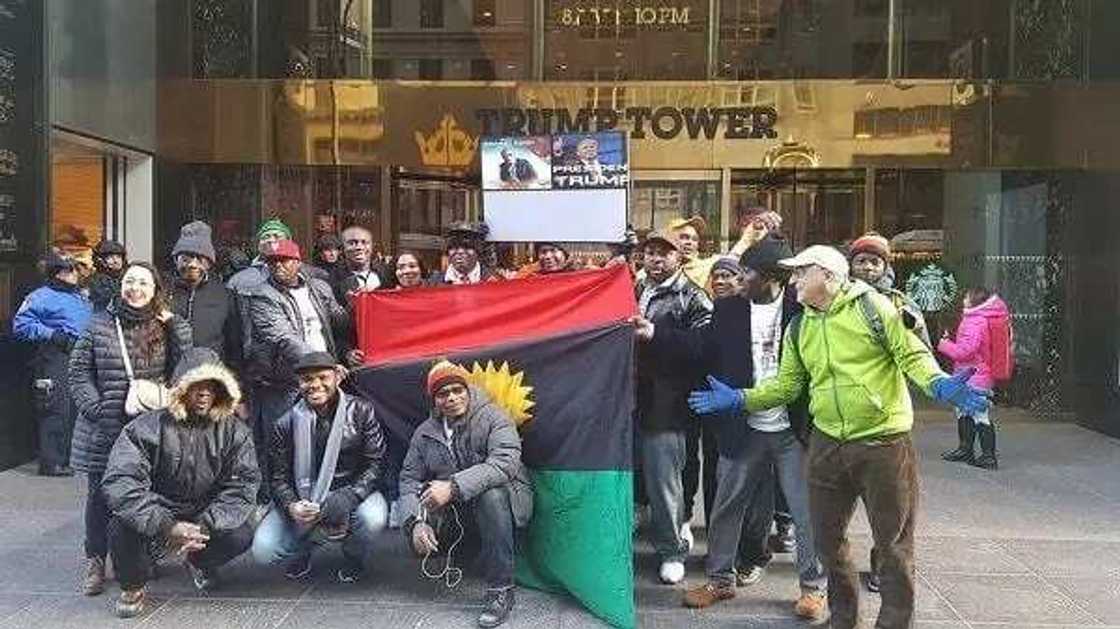 Biafra supporters visit Trump Towers Biafra supporters visit Trump Towers