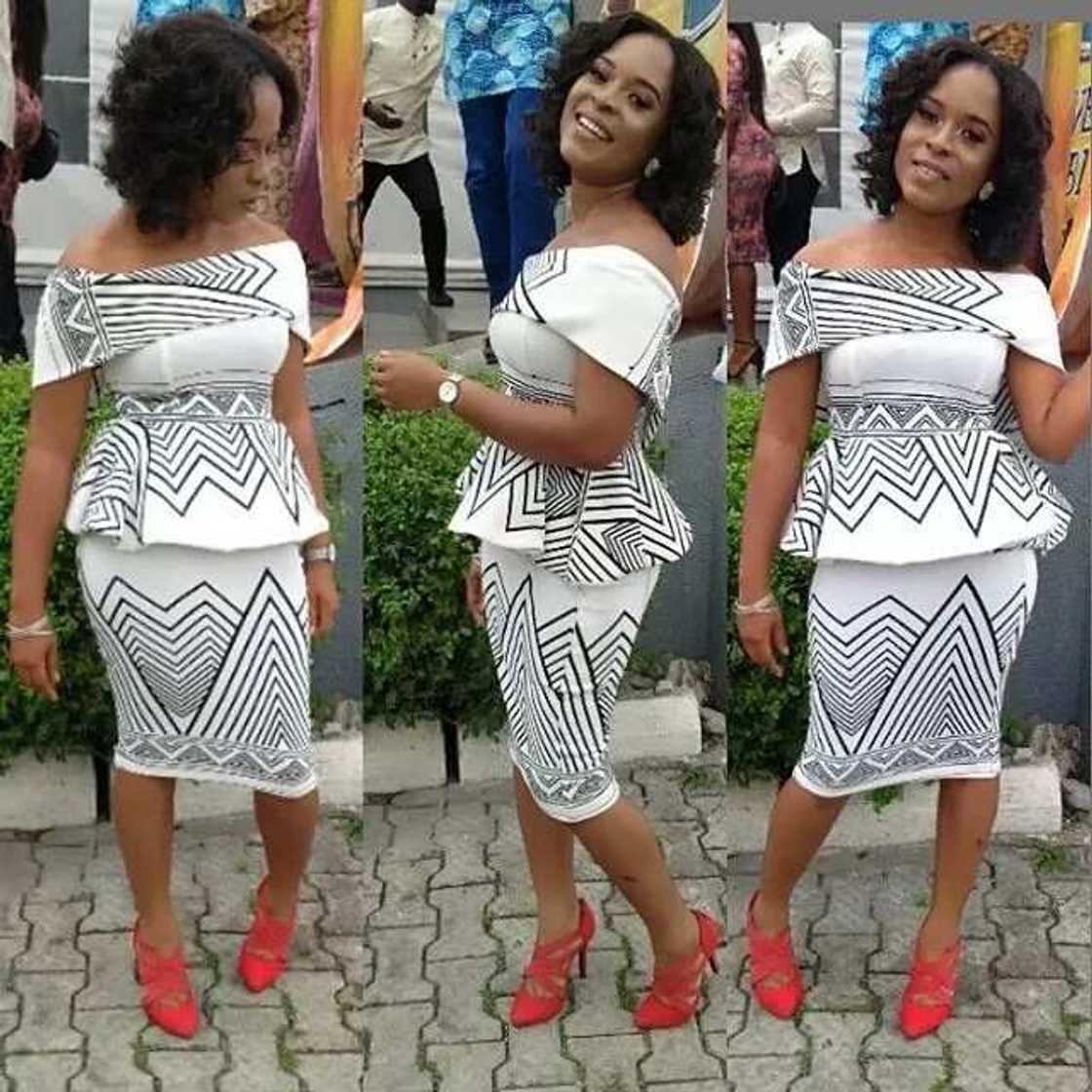 Ankara white top and skirt Ankara white top and skirt