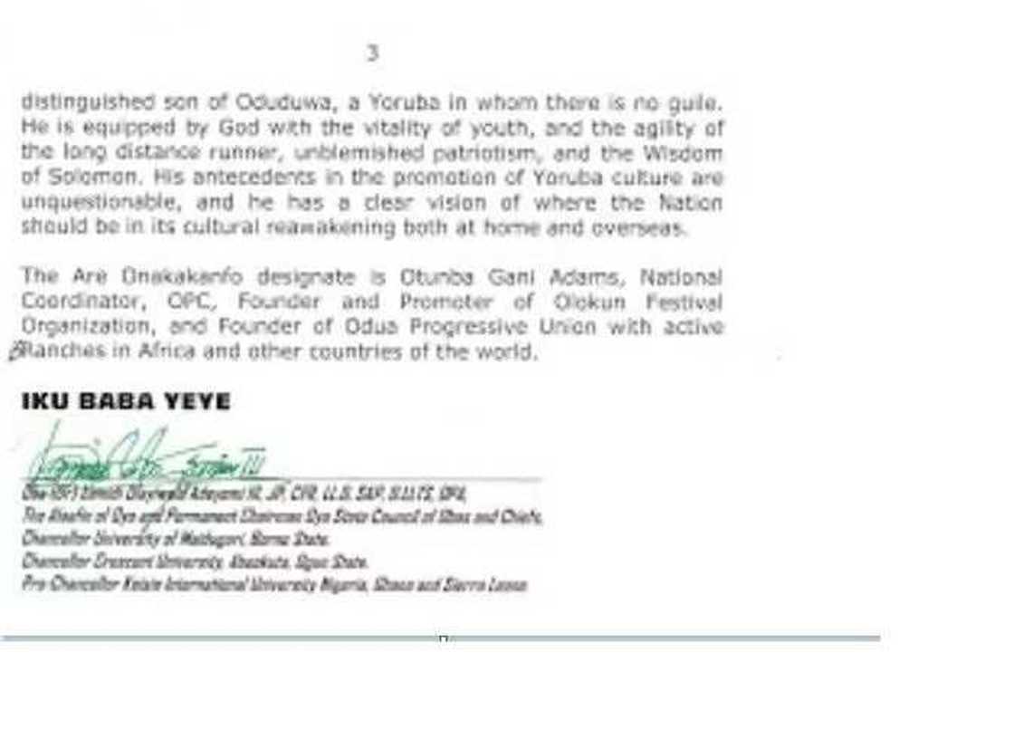 19 years after his demise, Gani Adams replaces MKO Abiola as Yoruba’s new Aare Ona Kakanfo 19 years after his demise, Gani Adams replaces MKO Abiola as Yoruba’s new Aare Ona Kakanfo