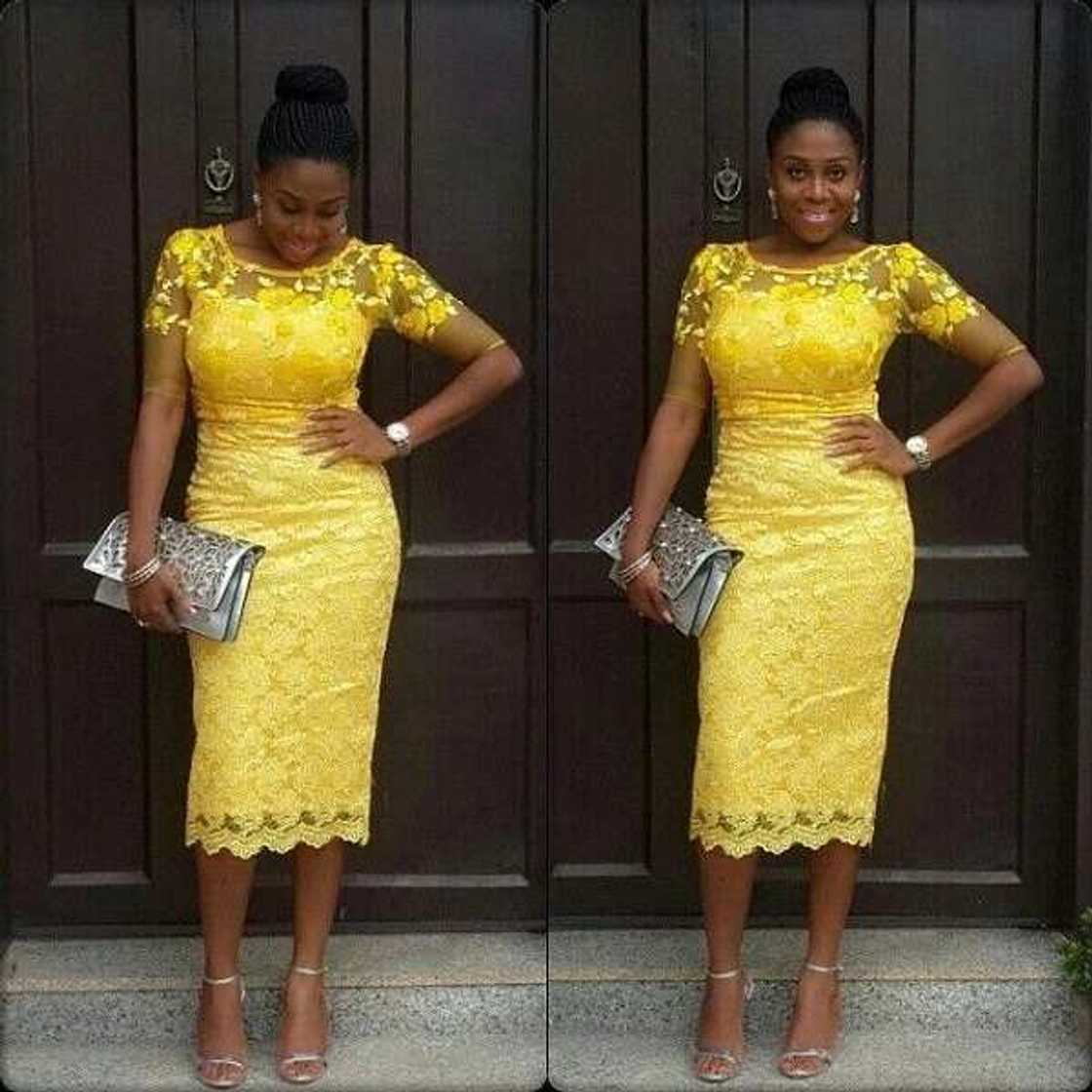 Nigerian lace styles with different types of lace Nigerian lace styles with different types of lace