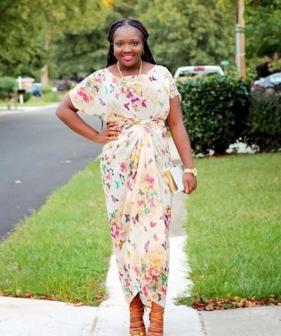 Chiffon plus size dress