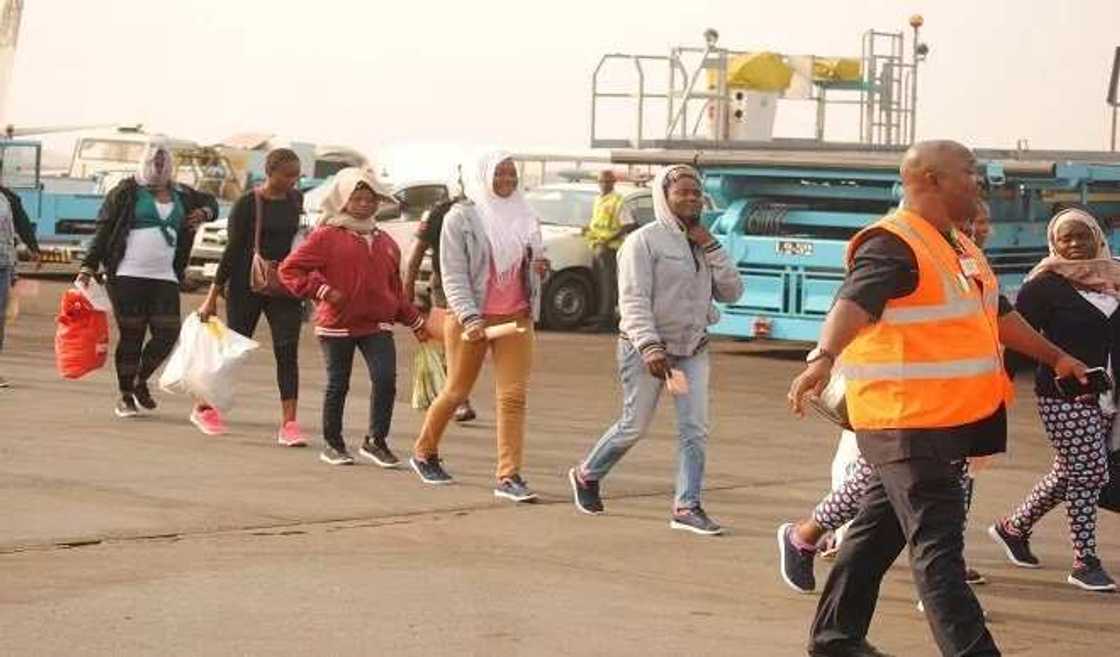 Nigerians deported from Libya arrive Lagos airport