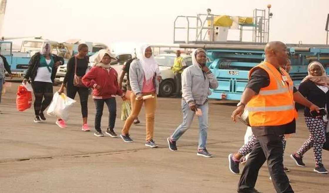 Nigerians deported from Libya arrive Lagos airport Nigerians deported from Libya arrive Lagos airport