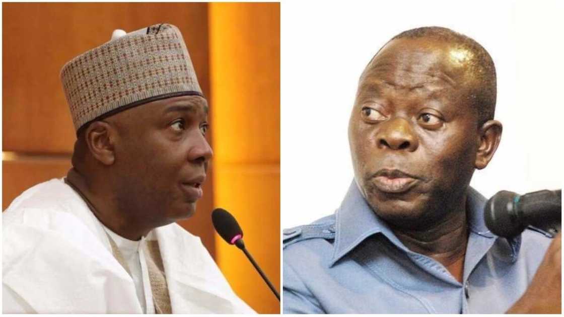 Sauran kiris zalamar mulkin Saraki ta ruguza APC - Oshiomhole Sauran kiris zalamar mulkin Saraki ta ruguza APC - Oshiomhole
