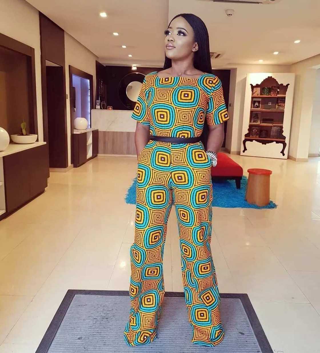 Ankara short sleeved jumpsuit