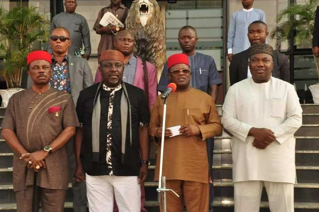 JUST IN: South-East governors to meet Buhari over Nnamdi Kanu's release (photo) JUST IN: South-East governors to meet Buhari over Nnamdi Kanu's release (photo)