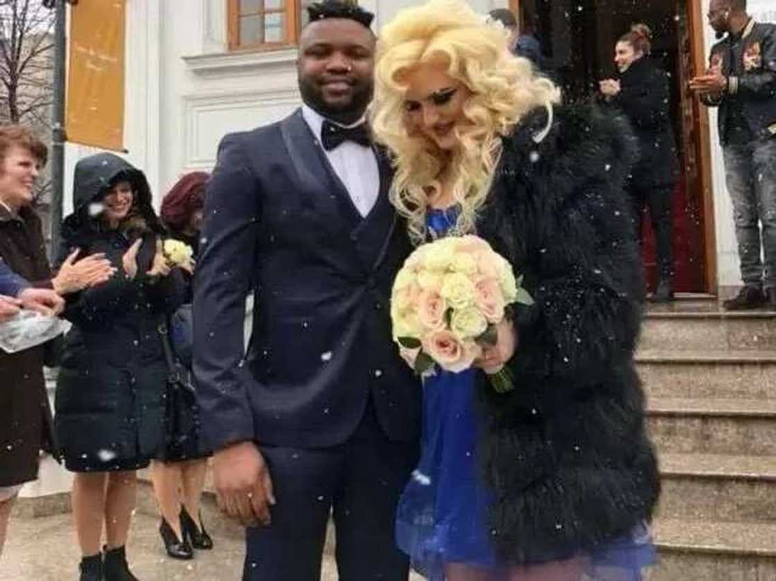 Nigerian big boy in Europe weds his white girlfriend (photos) Nigerian big boy in Europe weds his white girlfriend (photos)