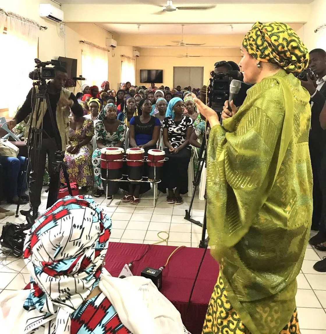 Deputy UN chief Amina Mohammed meets rescued Chibok girls (photos) Deputy UN chief Amina Mohammed meets rescued Chibok girls (photos)