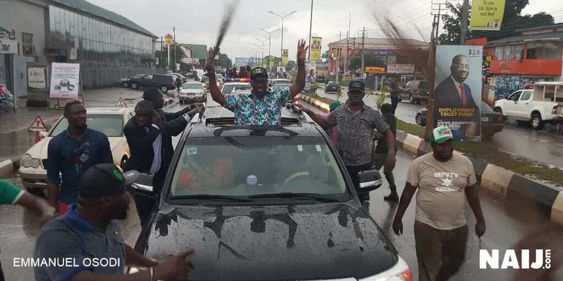 BREAKING: Godwin Obaseki wins Edo election (photos)