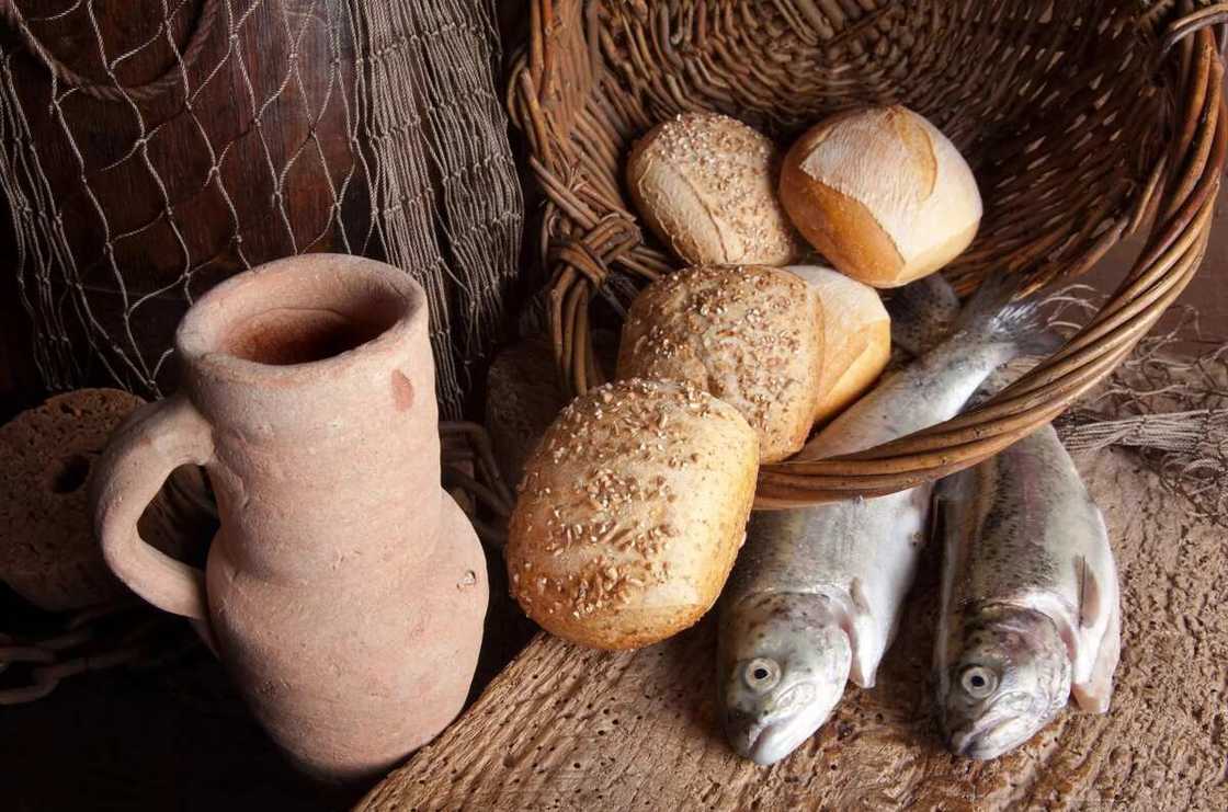 five loaves, and two fishes five loaves, and two fishes