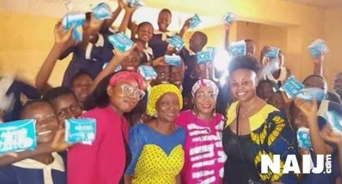 Legit.ng reader shares free sanitary pads to 100 secondary schools (photos) Legit.ng reader shares free sanitary pads to 100 secondary schools (photos)