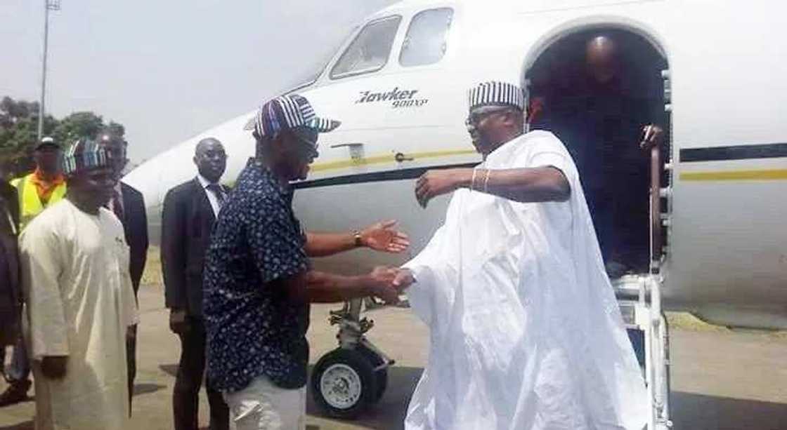 PHOTOS: Fayose lands in Benue