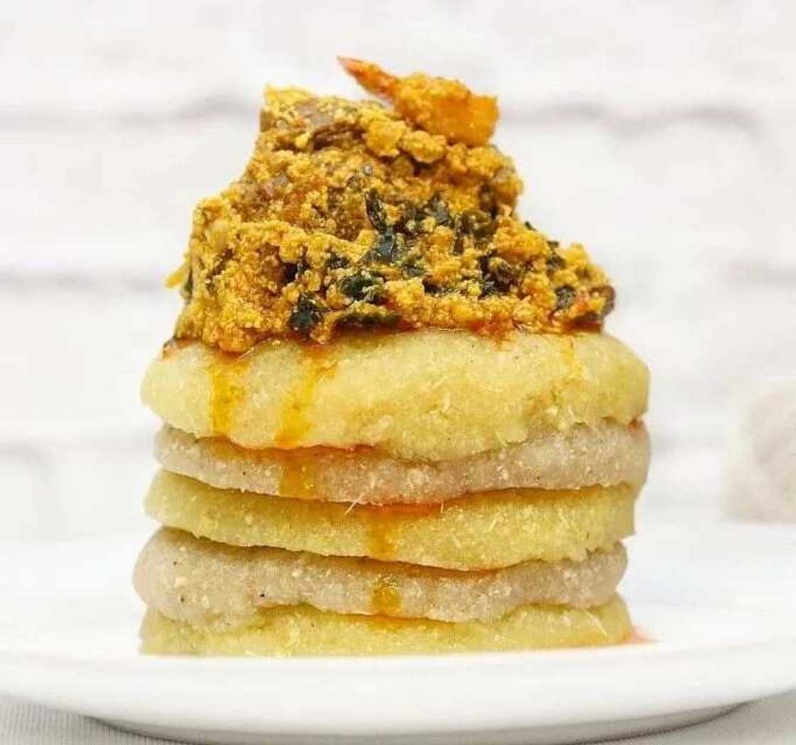 Eba and egusi Eba and egusi