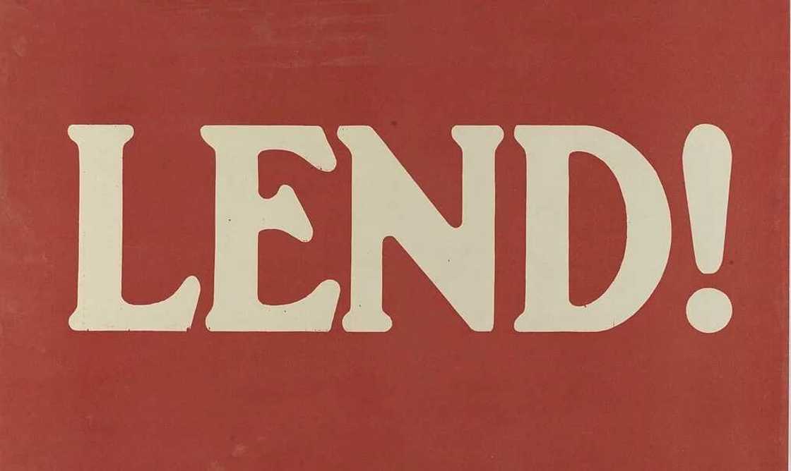 Lend! sign Lend! sign
