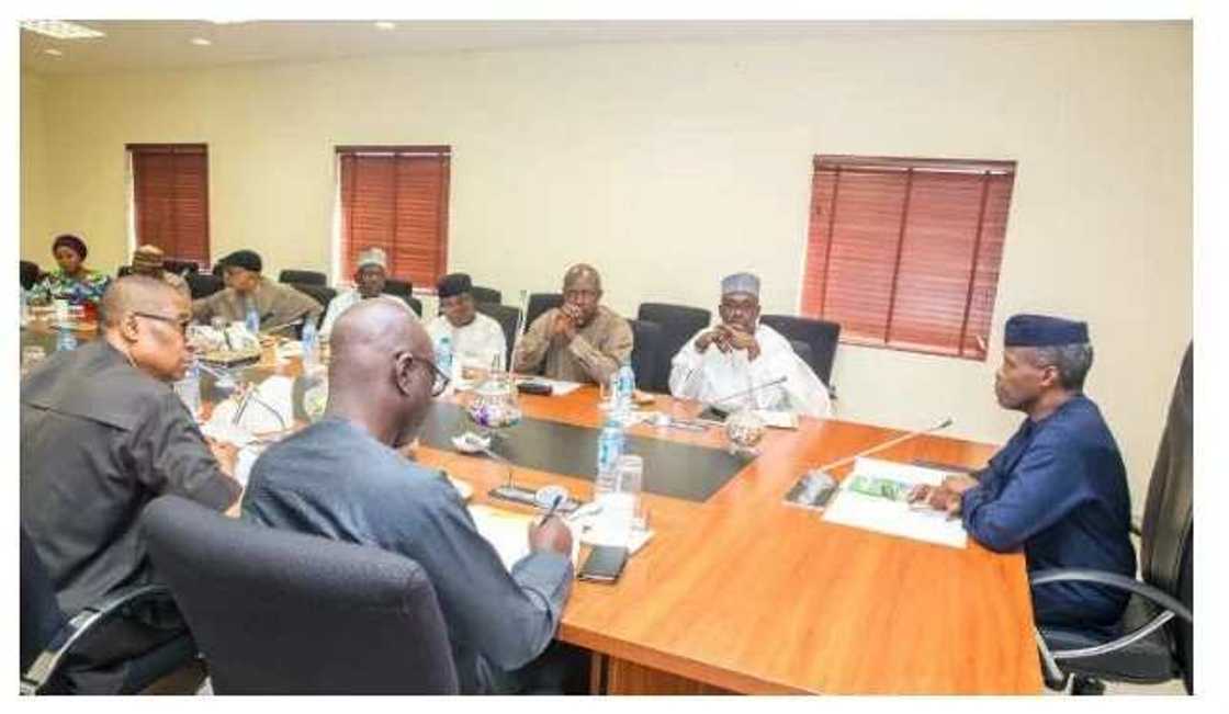 Osinbajo meets with governors, ministers over rice Osinbajo meets with governors, ministers over rice