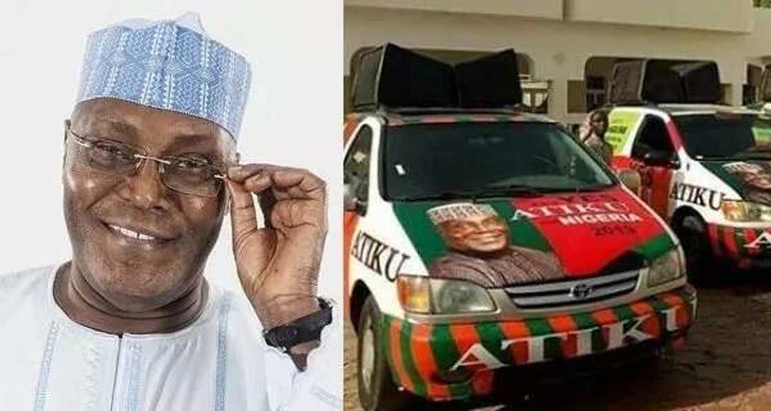 Abun na yi ne: Hotunan motocin kamfen din Atiku na ban mamaki sun fara bulla