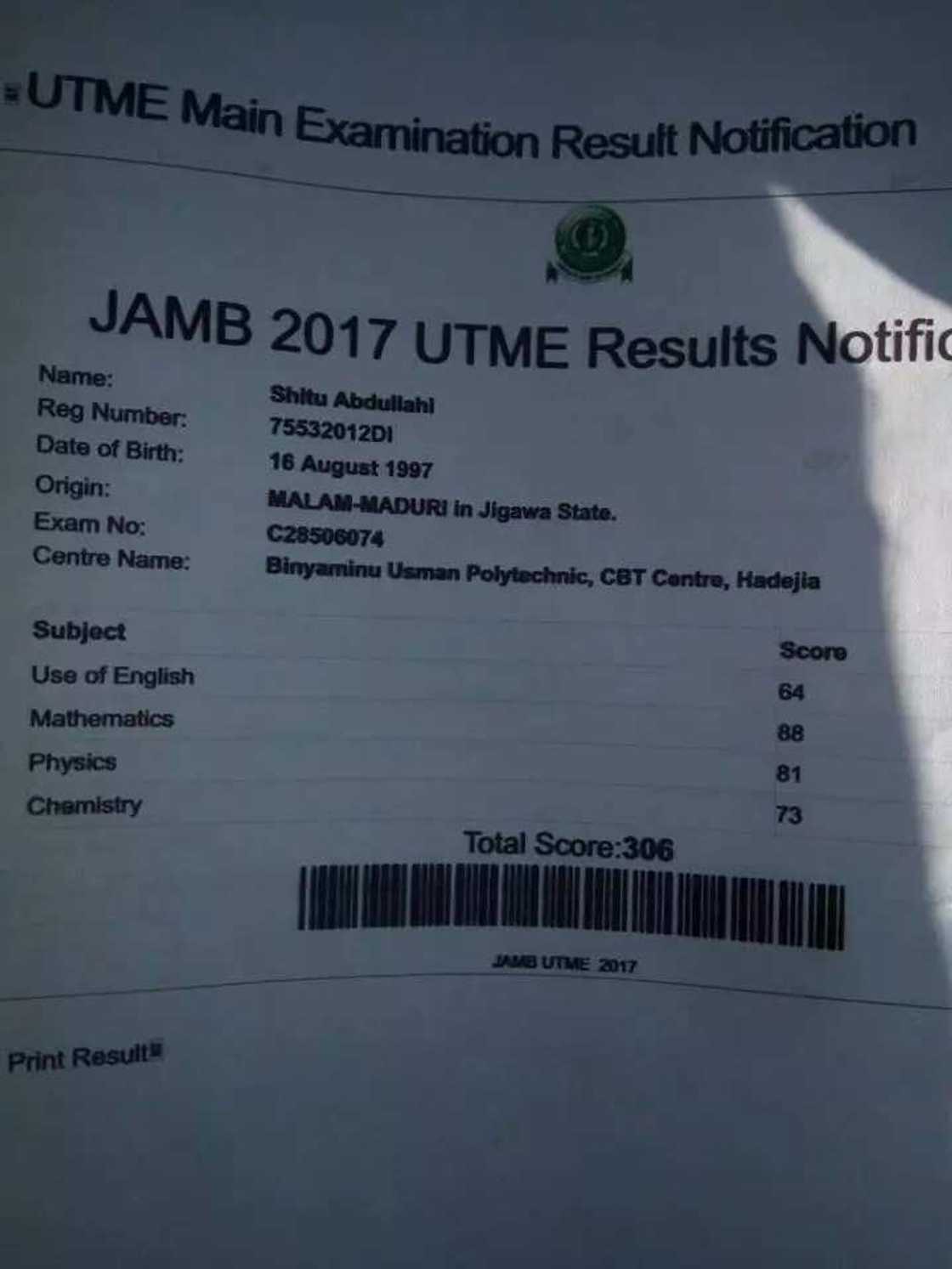 Boy passes JAMB, WAEC but is unable to further his education